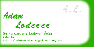 adam loderer business card